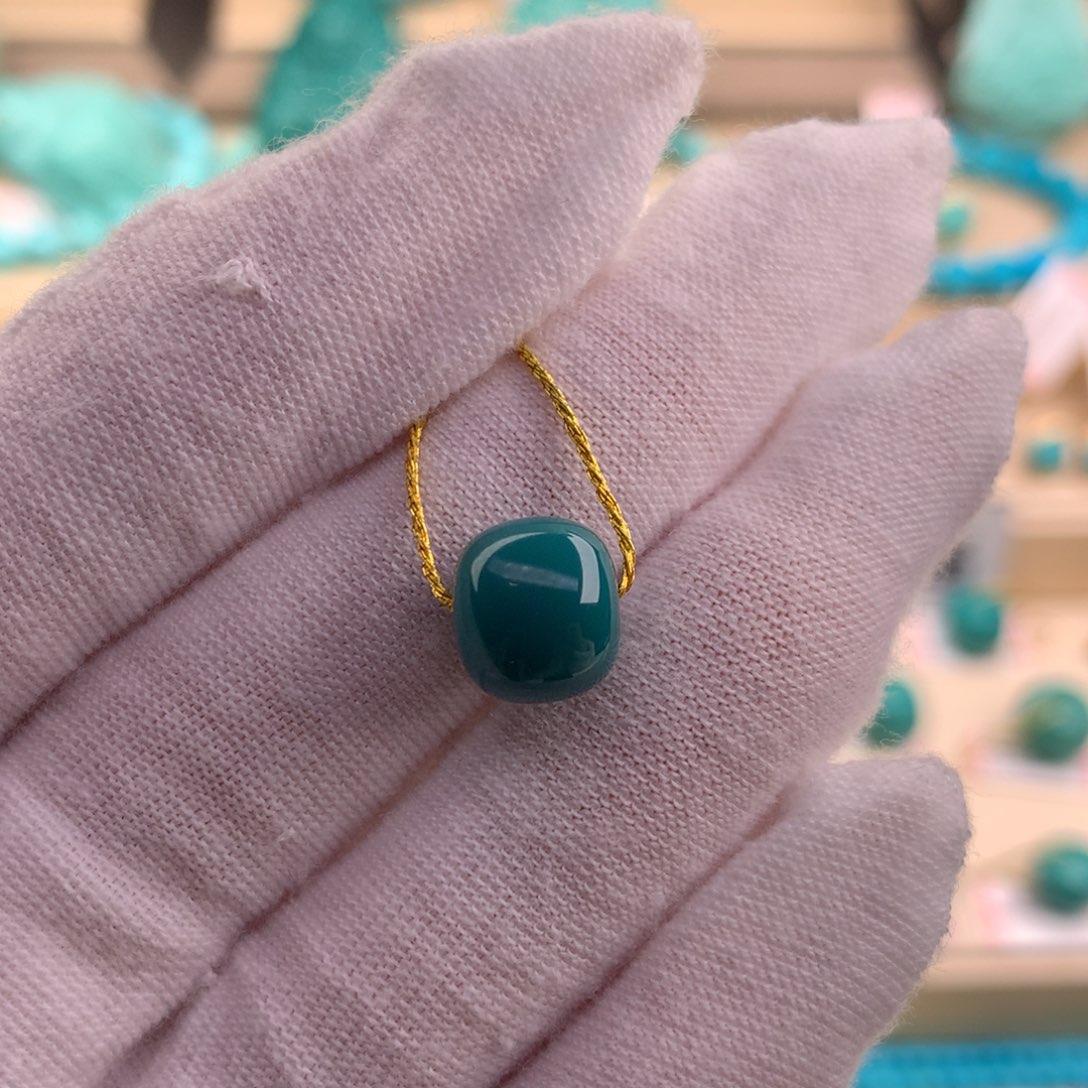 绿松石珠宝奇石未镶嵌9.6×8.5