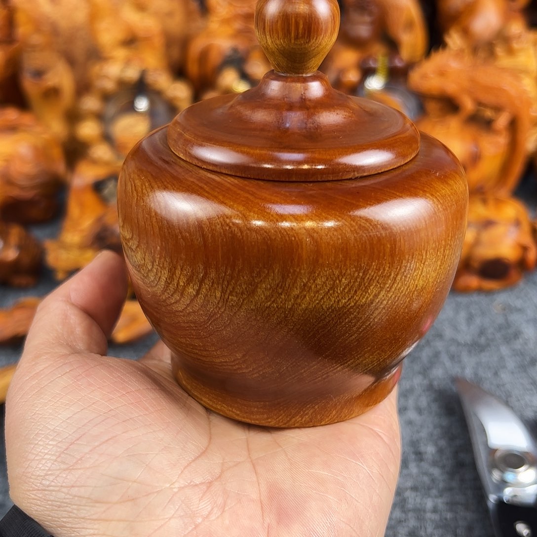 柏木太行崖柏果冻黑油塘心罐子