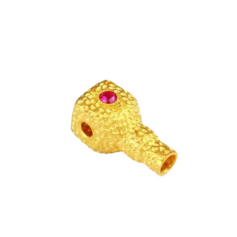 18K金经典红宝锤纹一体三通配件