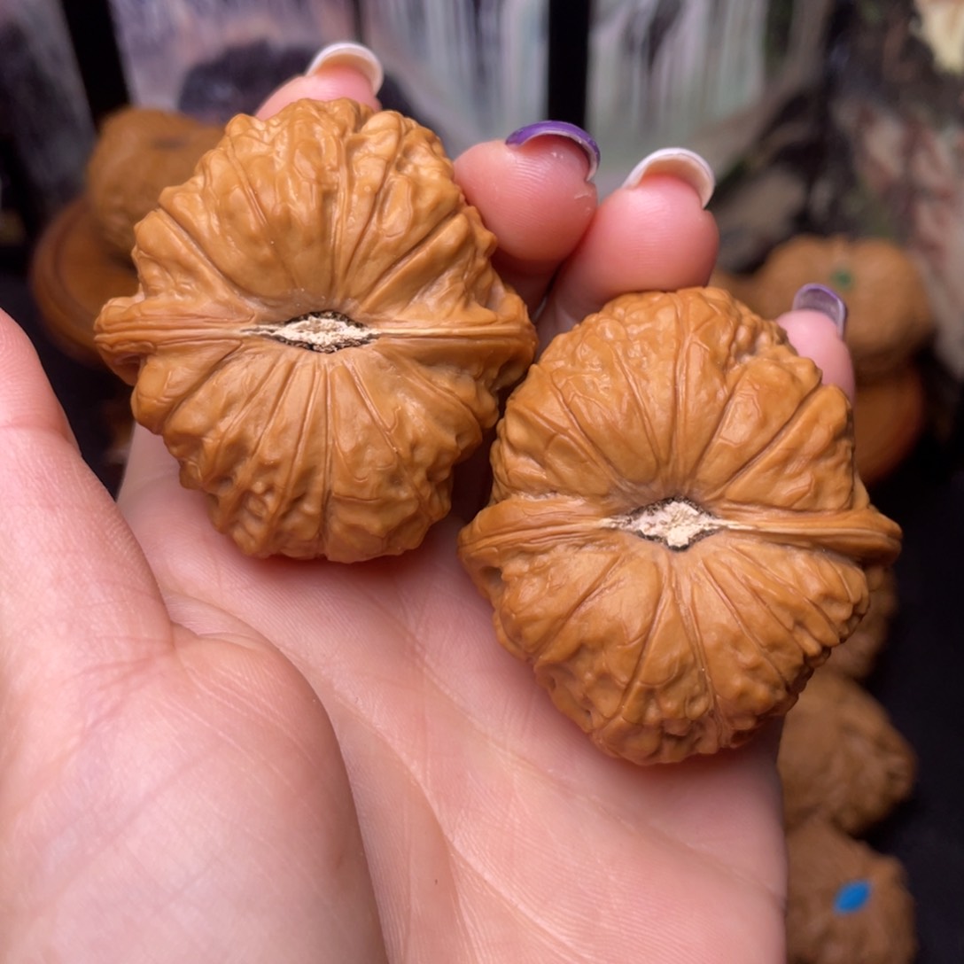 文玩核桃把件45南瓜墩