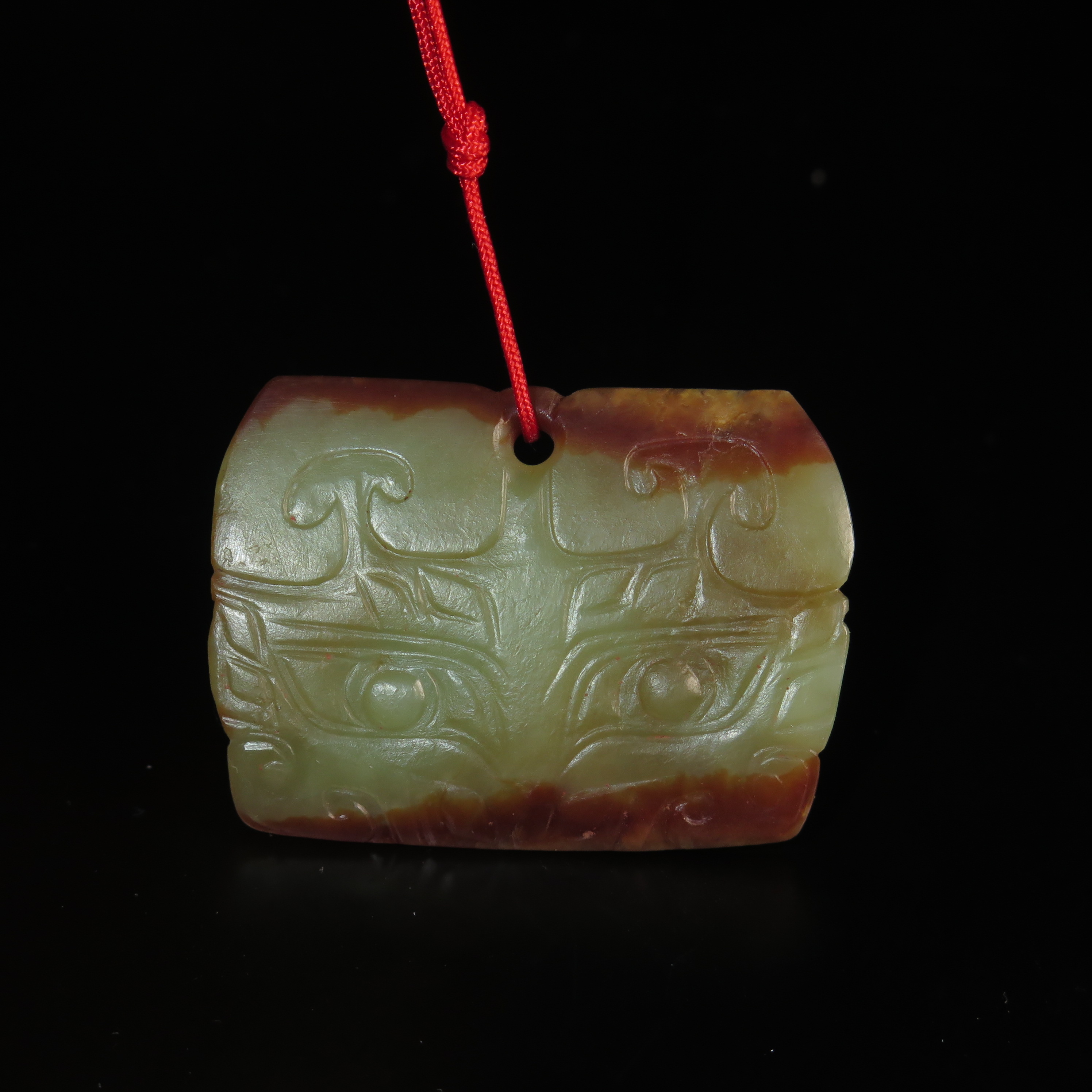 明代商饕餮佩/MZ142299/和田玉/民族文物