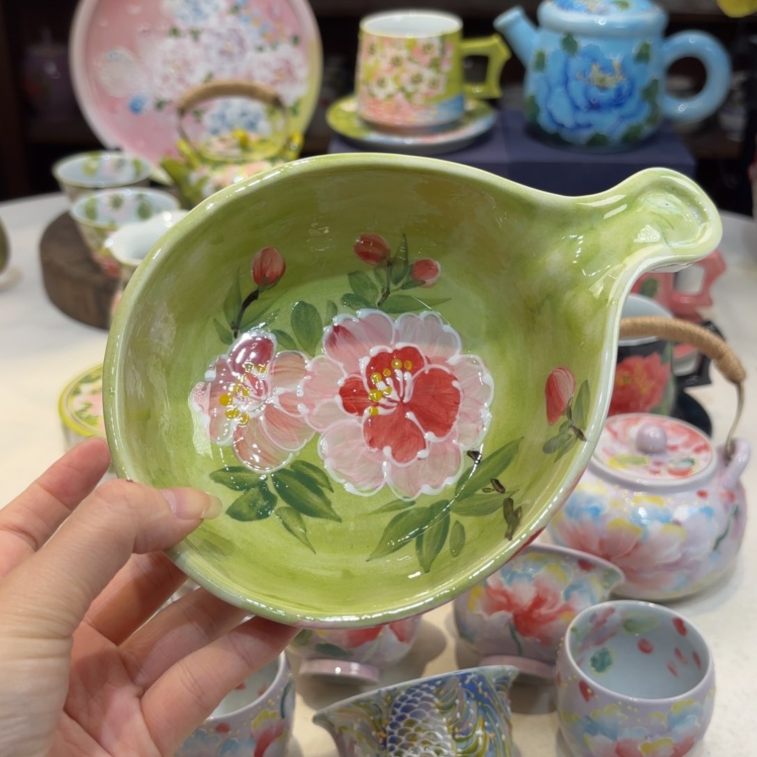 景德镇手绘高温釉下彩陶瓷茶具