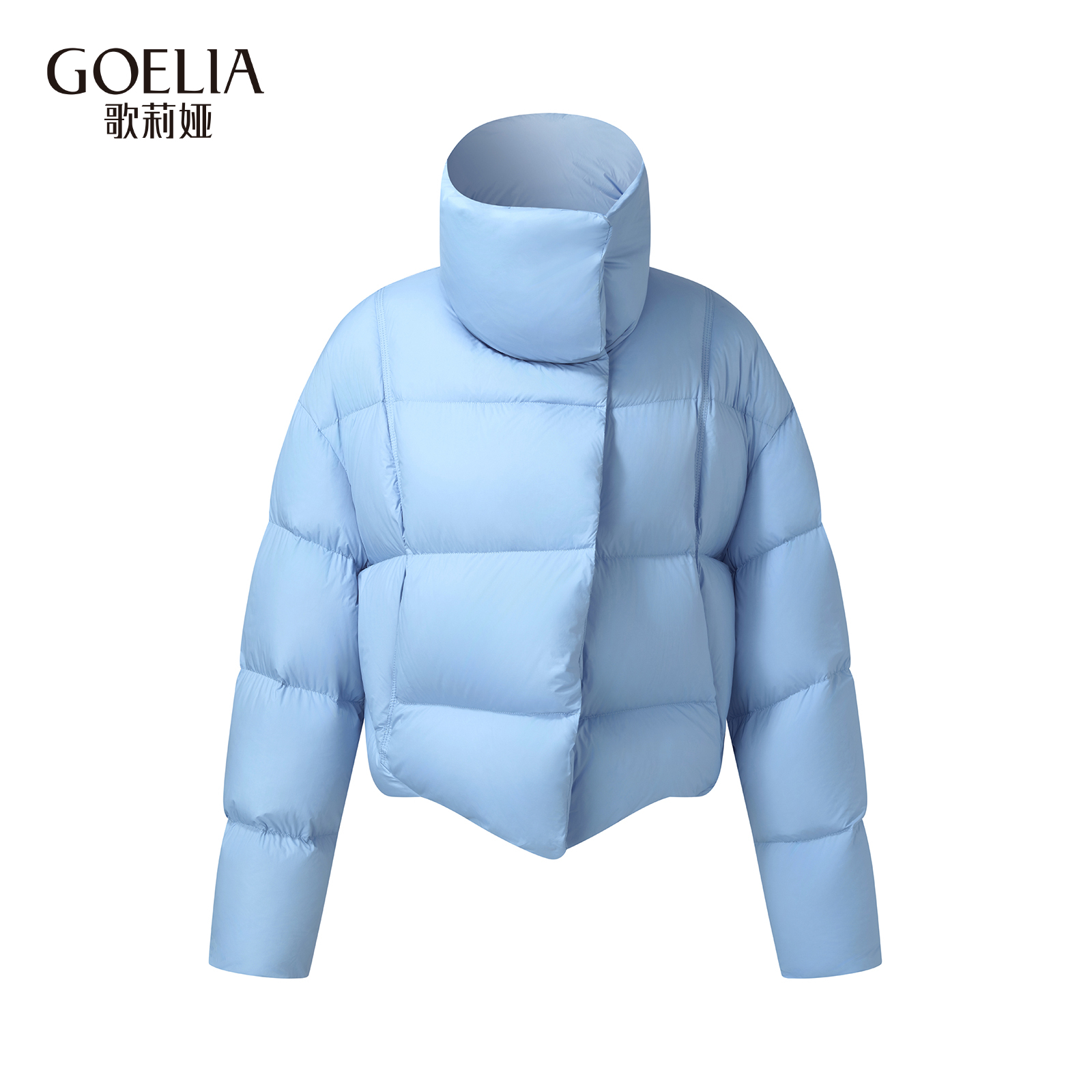 歌莉娅 冬季新品  超轻翻领羽绒鹅绒服  1ENC8B150