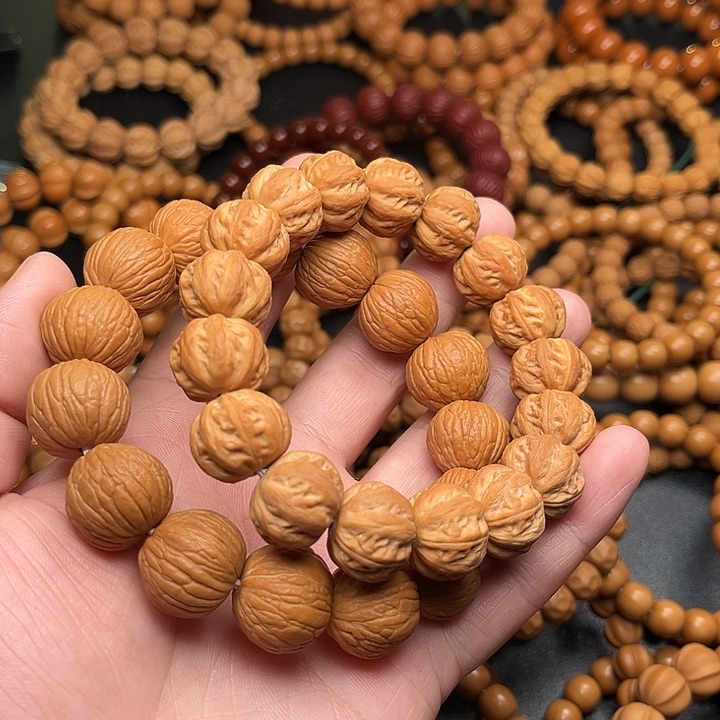 核桃手串/手链长*聚宝盆很大京八