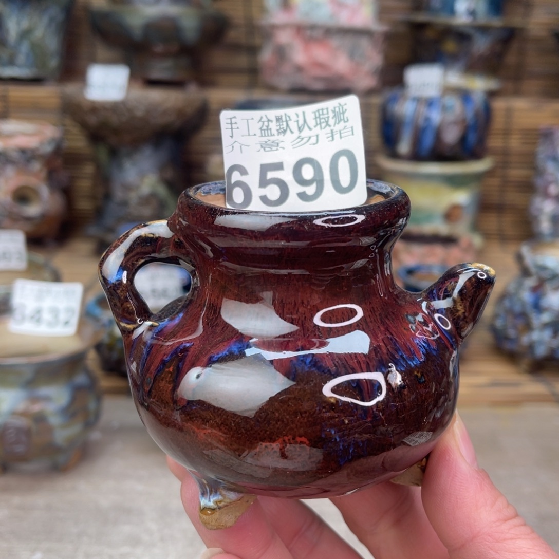 手工花盆默认瑕疵完美者勿拍