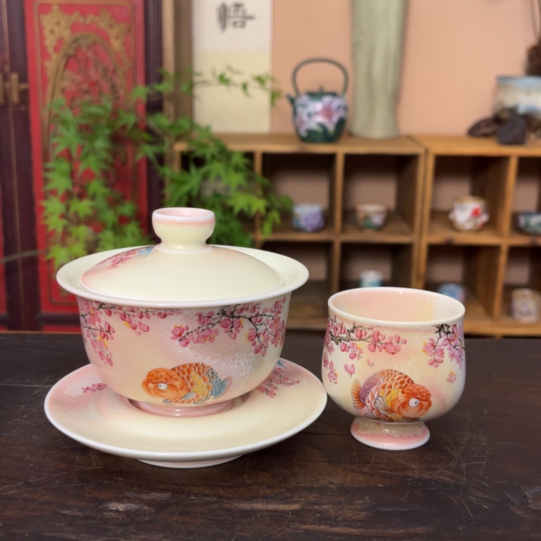 杯柴烧纯手工手绘陶瓷