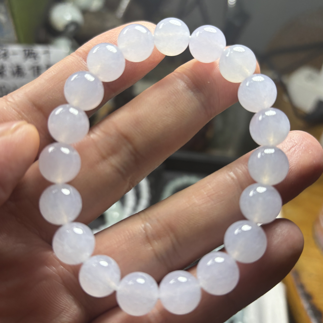 缅甸翡翠冰粉紫卡10*19颗