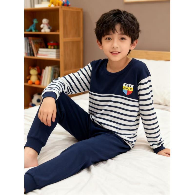 201124 A类纯棉童装家居服套装2025儿童秋冬舒适纯棉家居服两件套