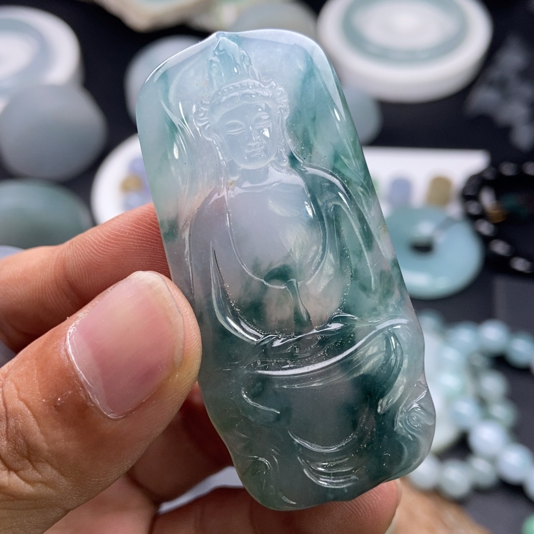 翡翠未镶嵌挂件定制