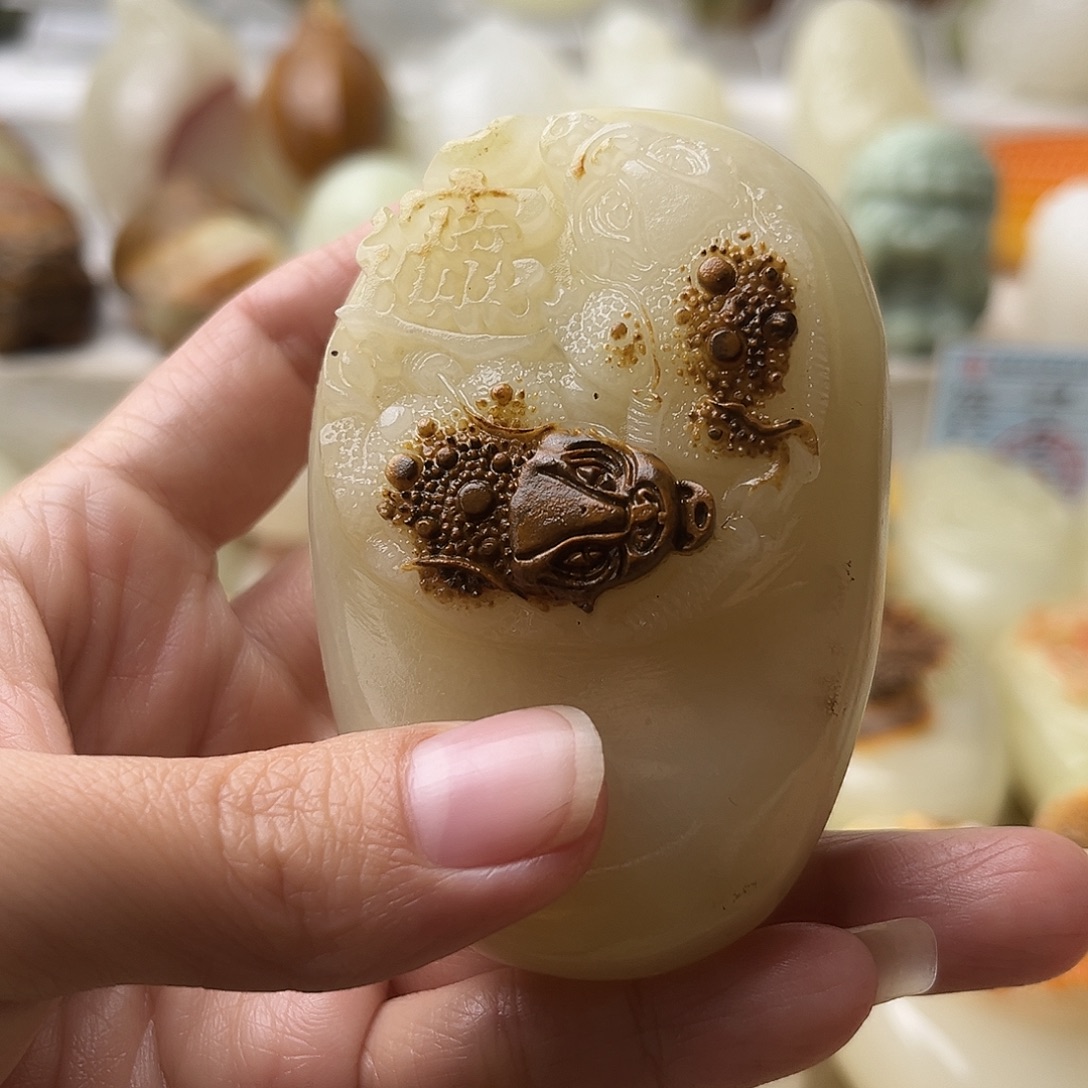 石材古青石不退换金蟾