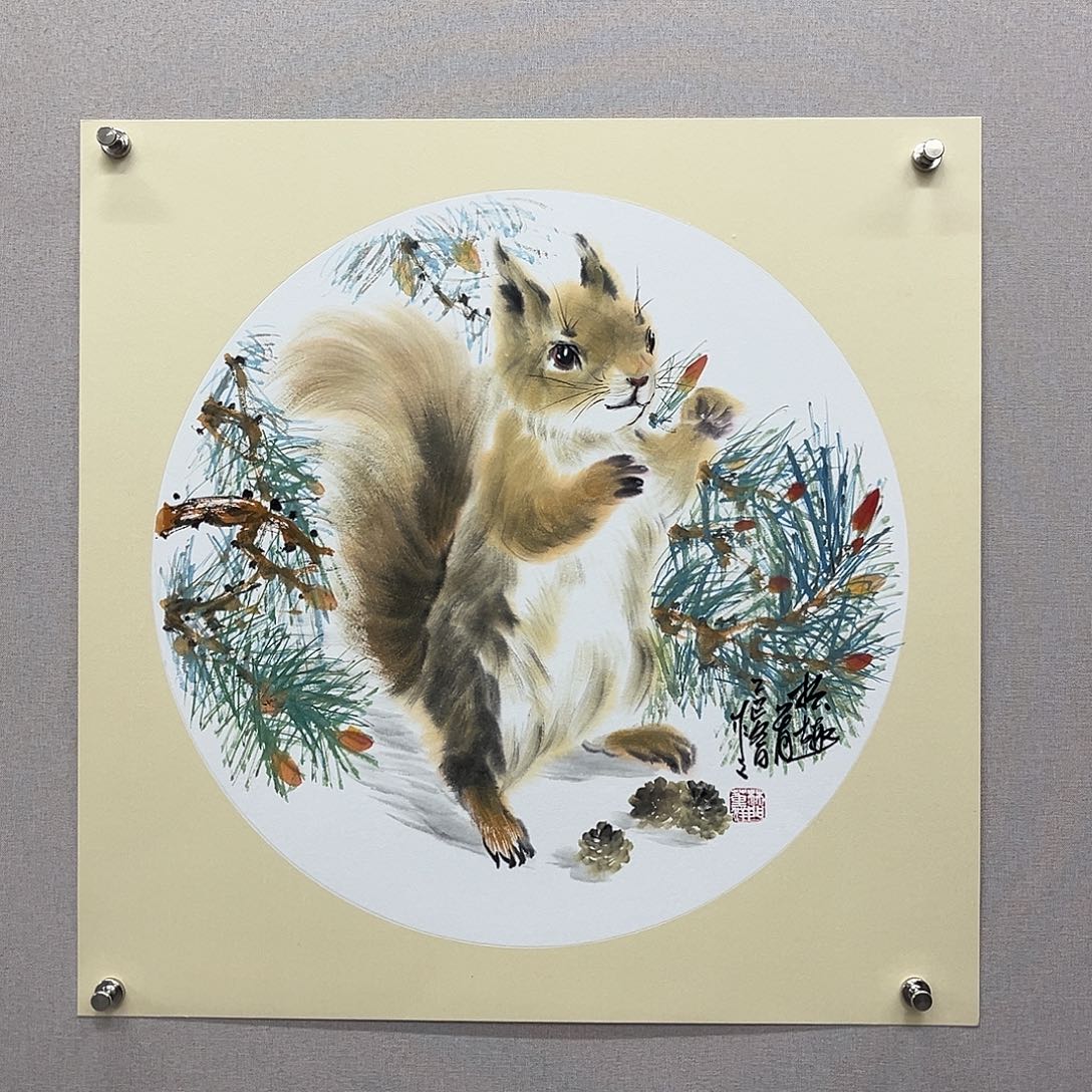 国画艺术家真人手绘