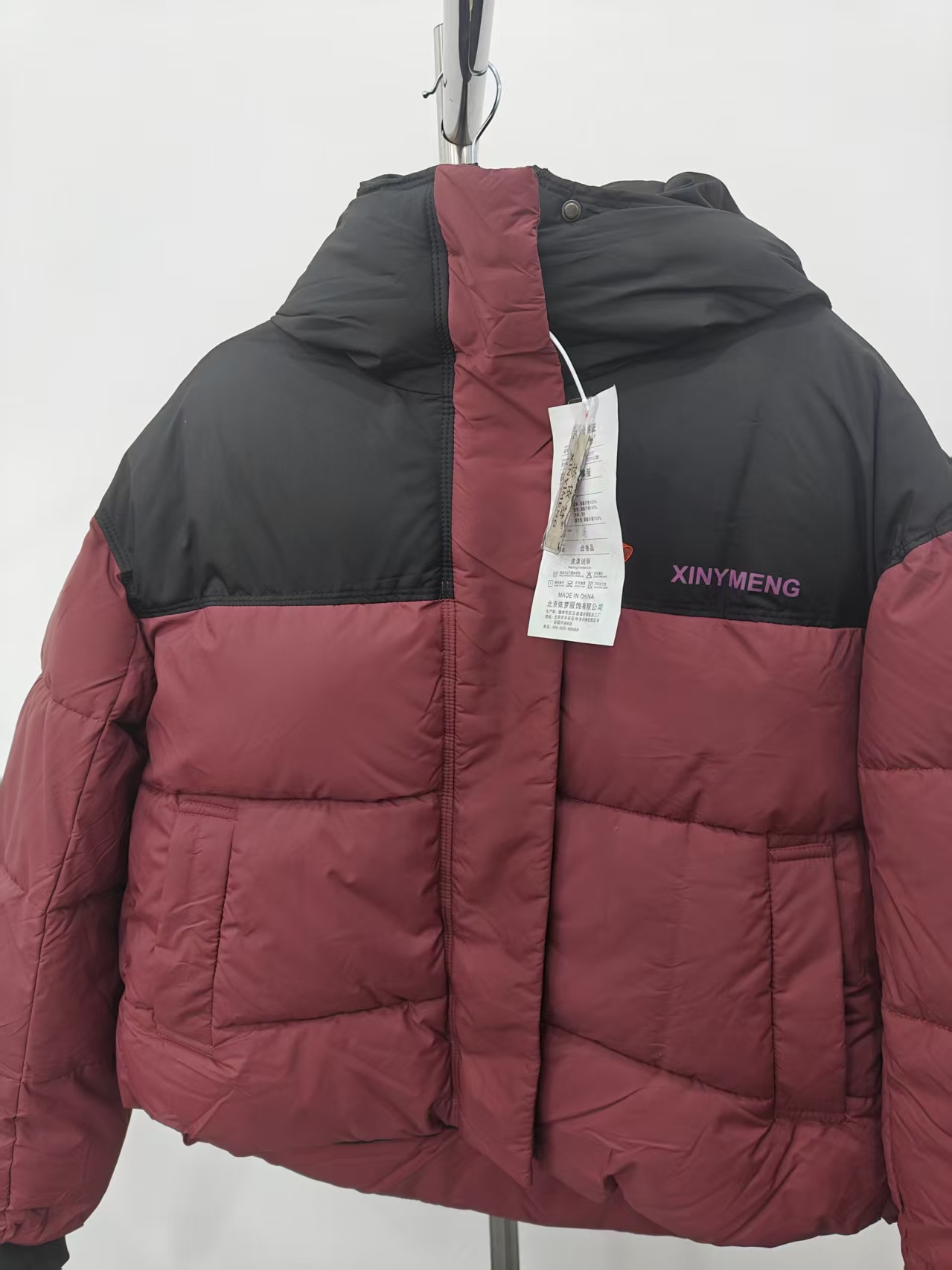 中长款简约设计感冬季百搭棉服加厚保暖面包服外套