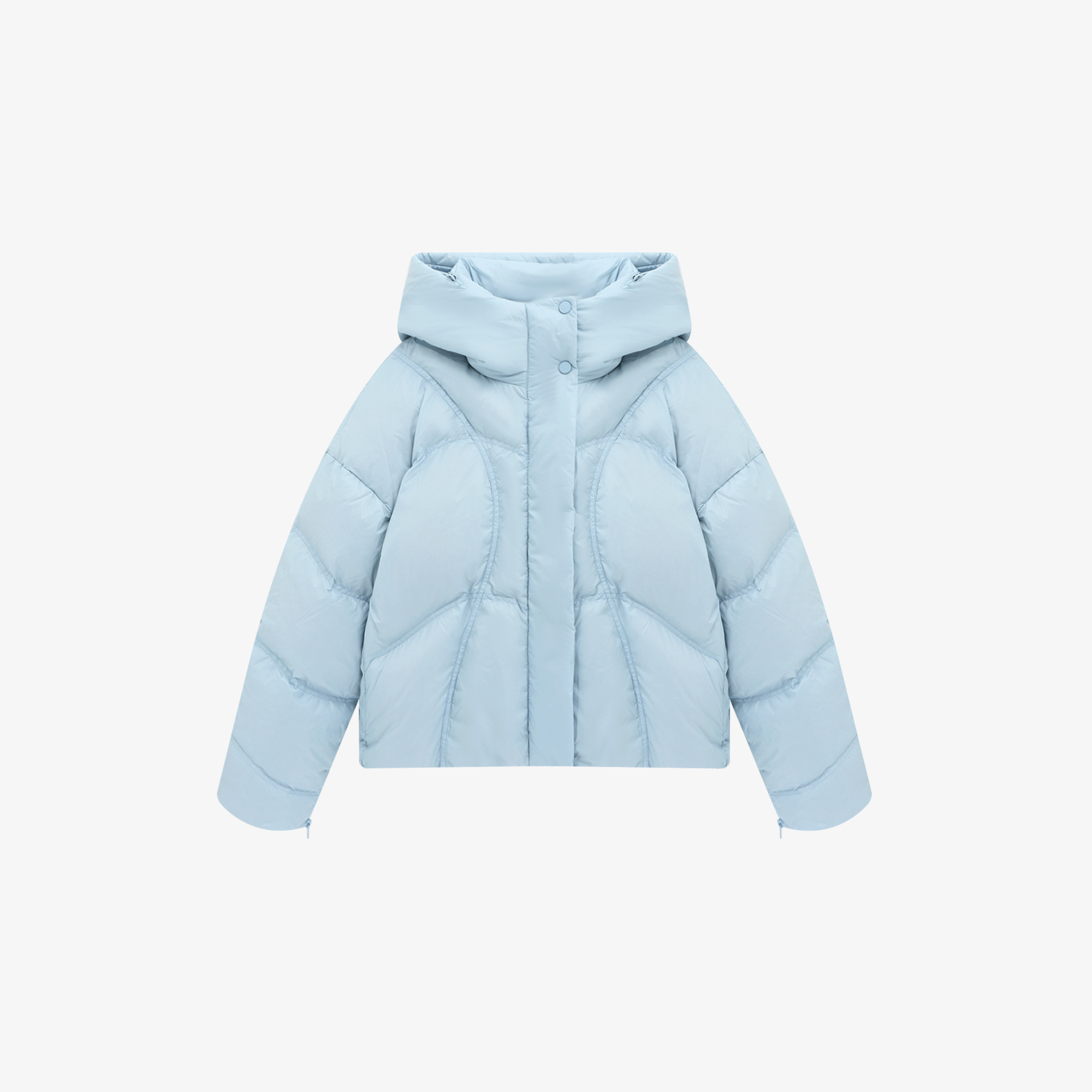 Basic House/百家好冬季新款时尚连帽羽绒服（短款）-B0625B5QQX2