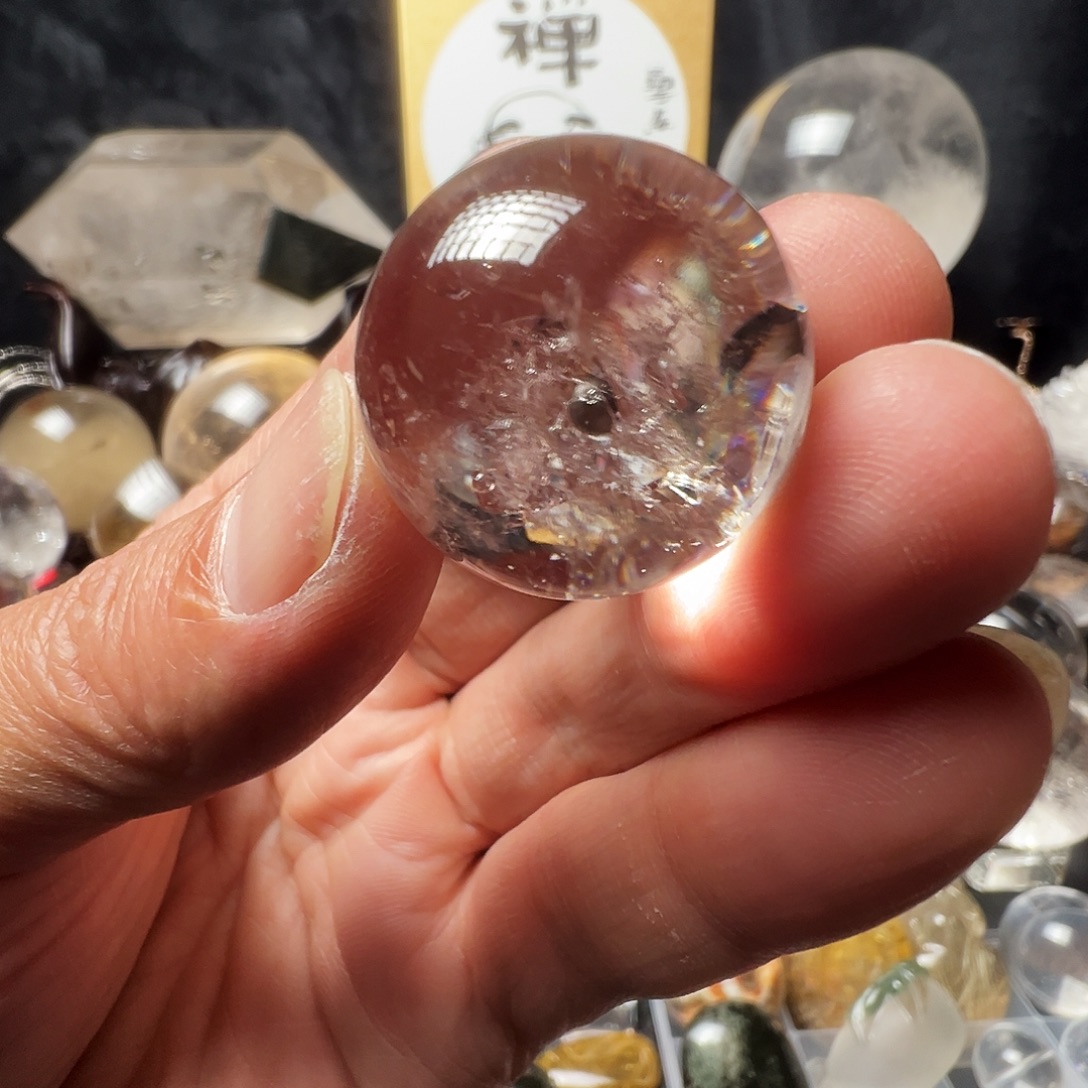 水晶未镶嵌珠宝半成品双胆路水胆流沙