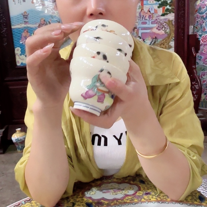 摆件景德镇高温陶瓷一套
