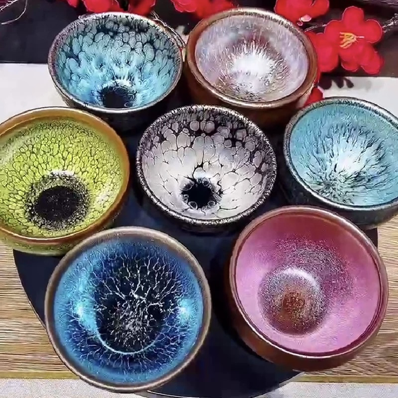 明月建盏粉丝专属宠粉茶杯多款实用主人单杯油滴鹧鸪百花蓝麒麟盏