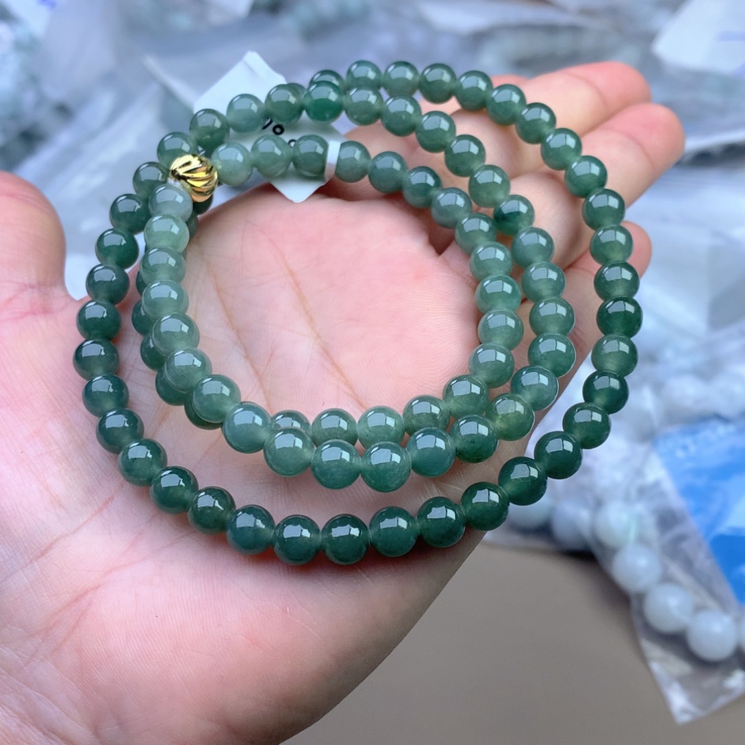 未镶嵌手串定制翡翠