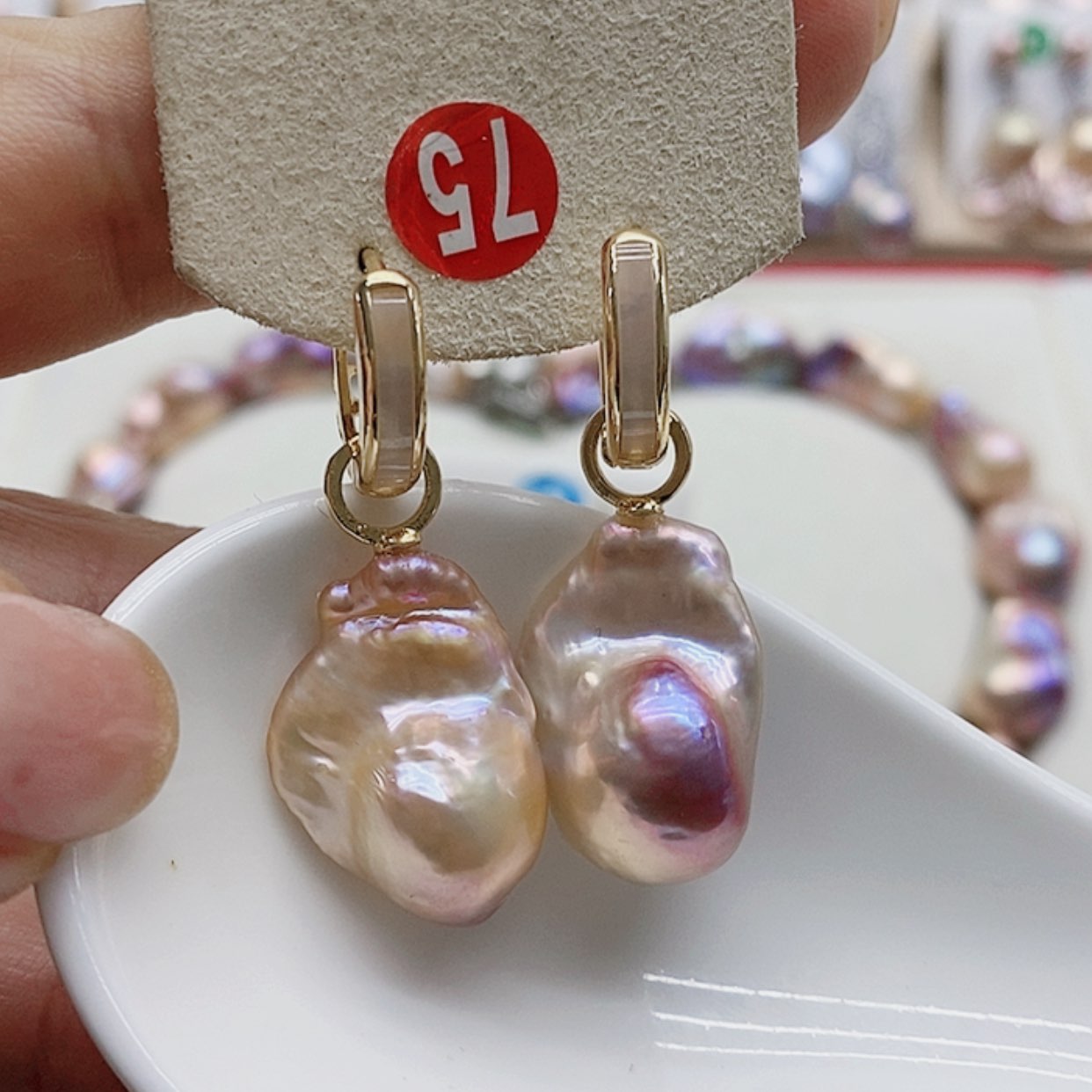 【闪购商品】淡水珍珠耳饰银S925镶嵌