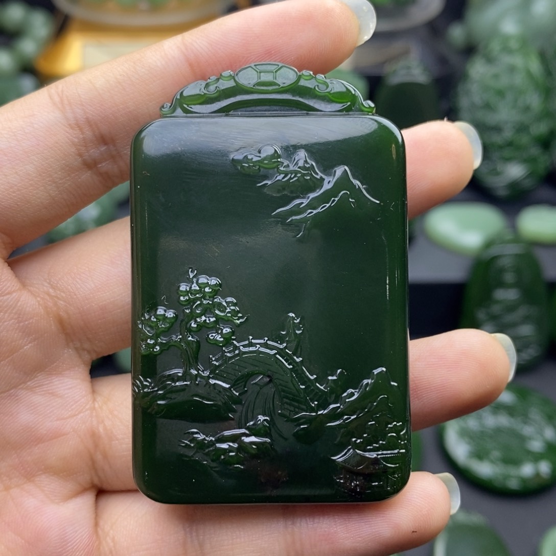 和田玉（碧玉）未镶嵌挂件