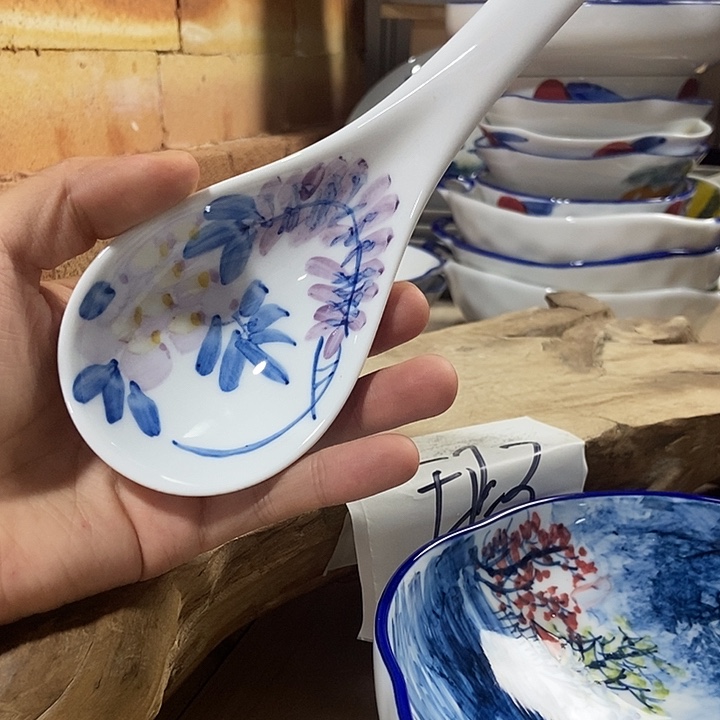 暇疵景德镇手绘高温釉下彩