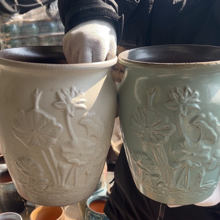 紫砂花盆高24口19————-