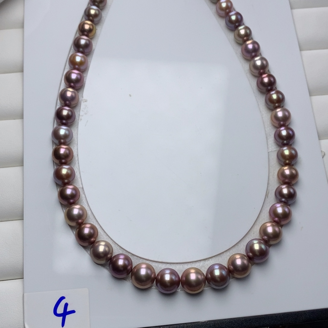 淡水珍珠颈饰银S925镶嵌多*项链定制