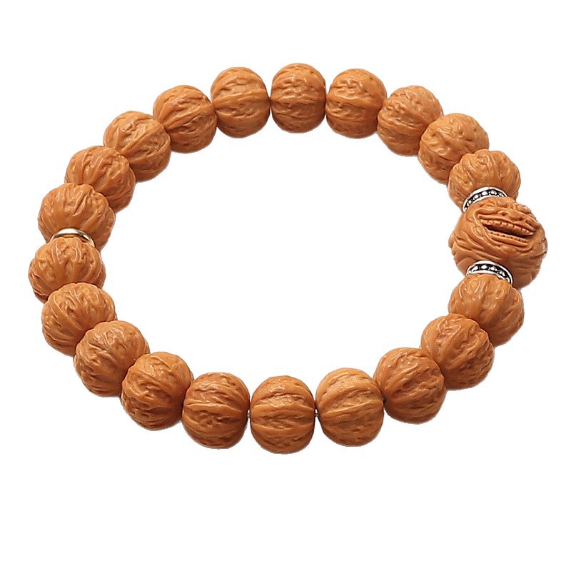 天眼恶僧佛爷野生猴头核桃雕刻京八棱手串单圈佛头文玩正圆大12.5