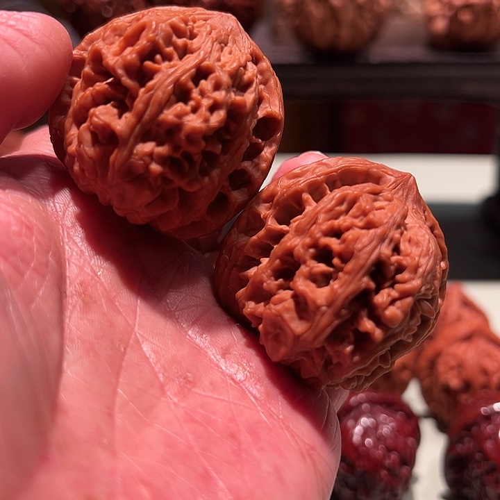 沉***星文玩核桃吊坠承德粗筋42