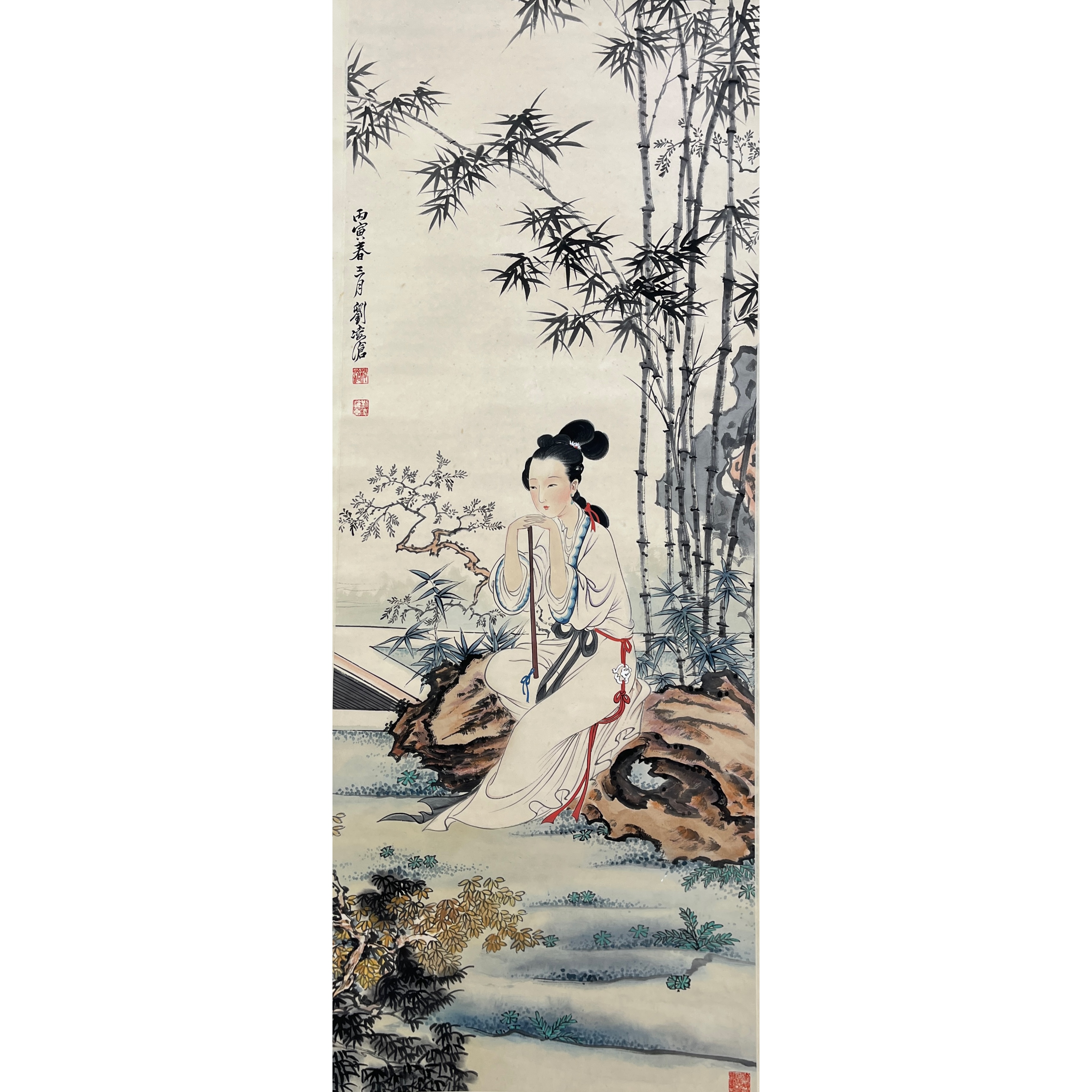 Lot 1752 刘凌沧《人物画》136cm*52cm