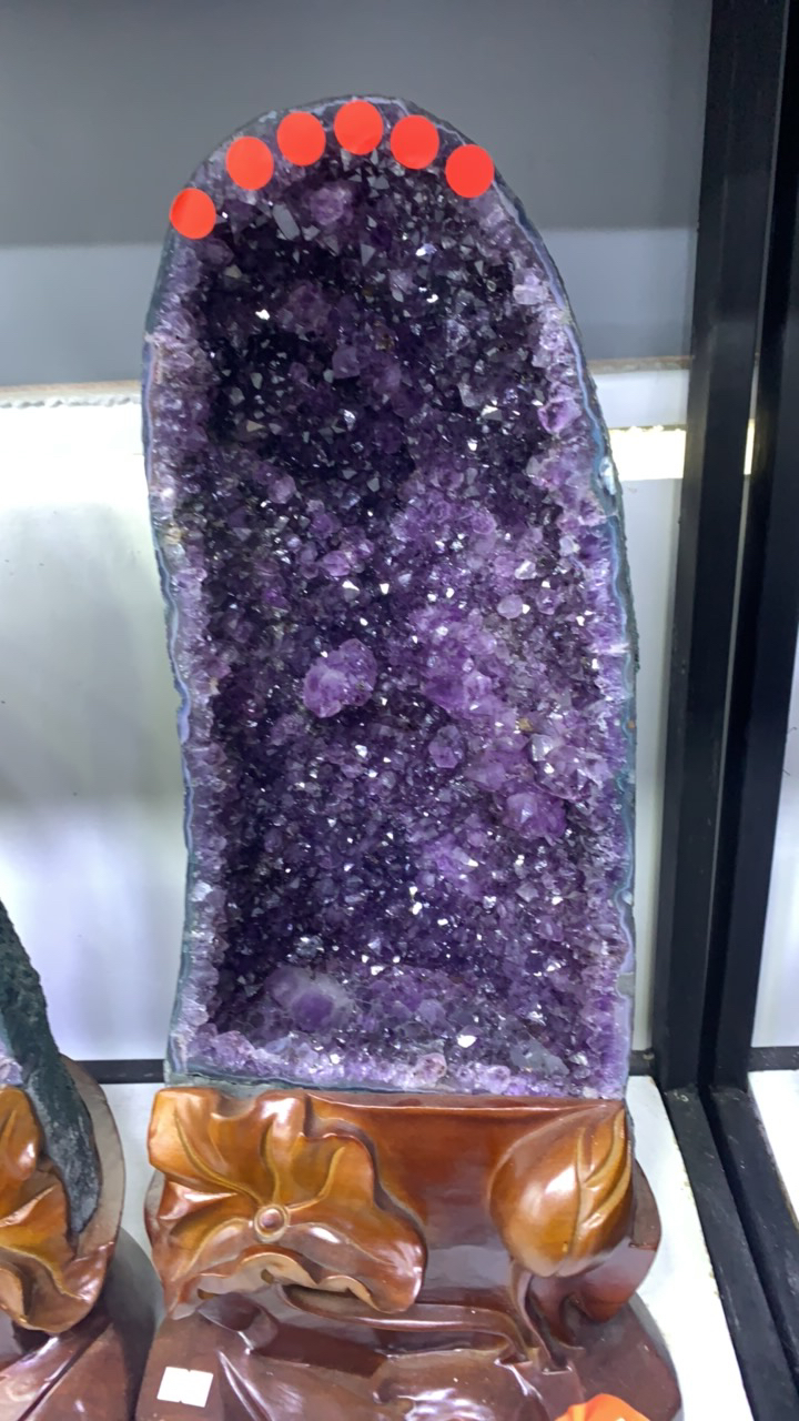 天然紫水晶洞居家玄关摆件