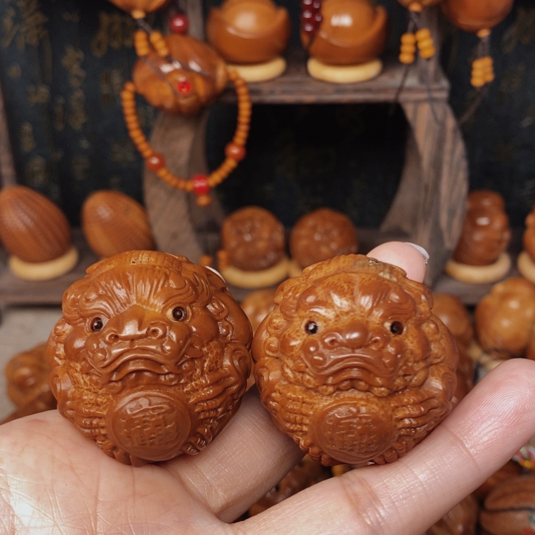 M***a橄榄核手串/手链貔貅一对00678