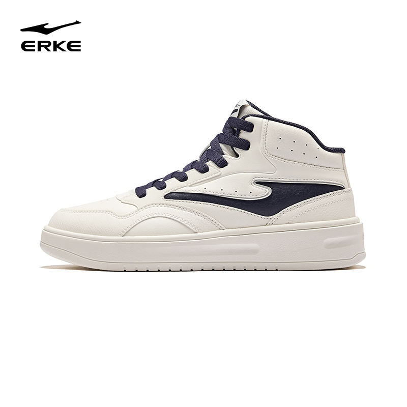 融雪丨鸿星尔克男鞋25新款情侣街头潮流板鞋舒适革面休闲鞋百搭