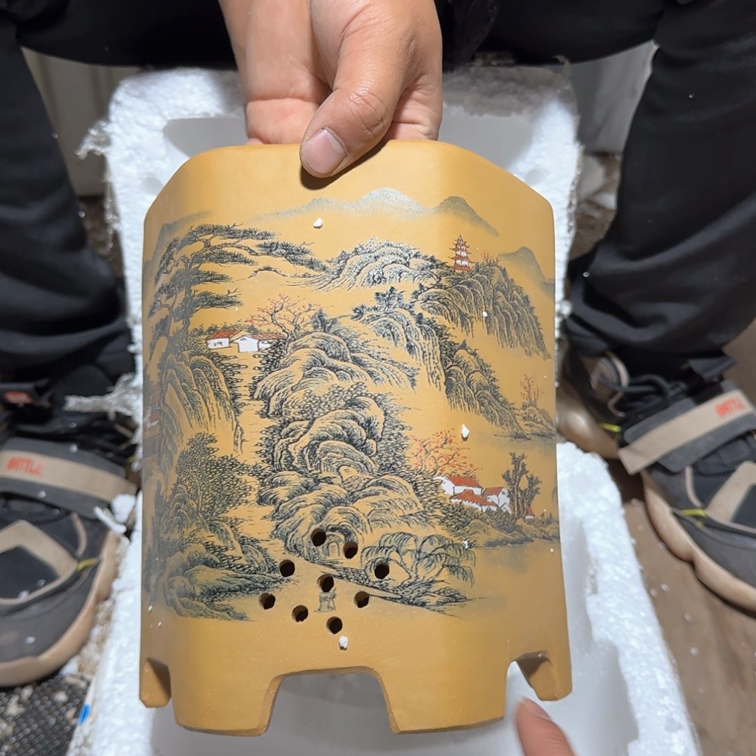 紫砂花盆瑕疵是我自己