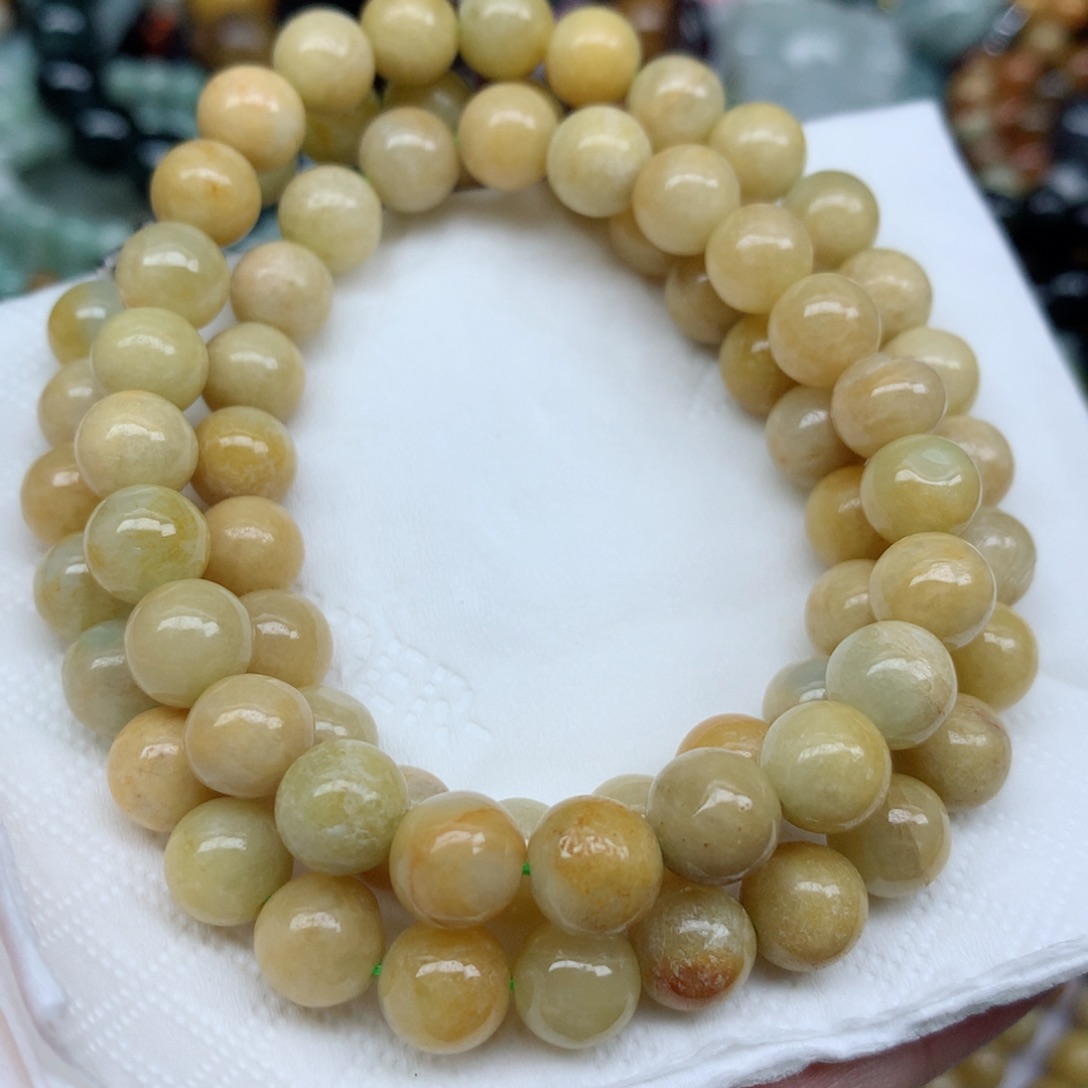 翡翠未镶嵌颈饰珠子