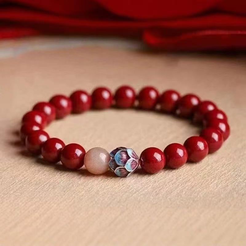 含辰砂工艺品景泰蓝单圈朱砂（无礼盒）568