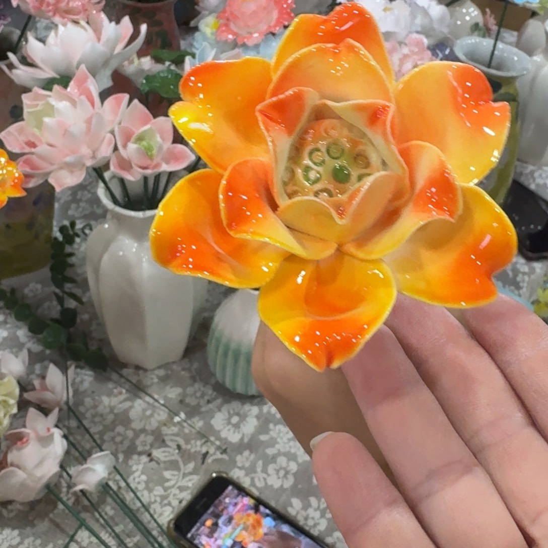 陶瓷花拍满20元发货退款的拉黑