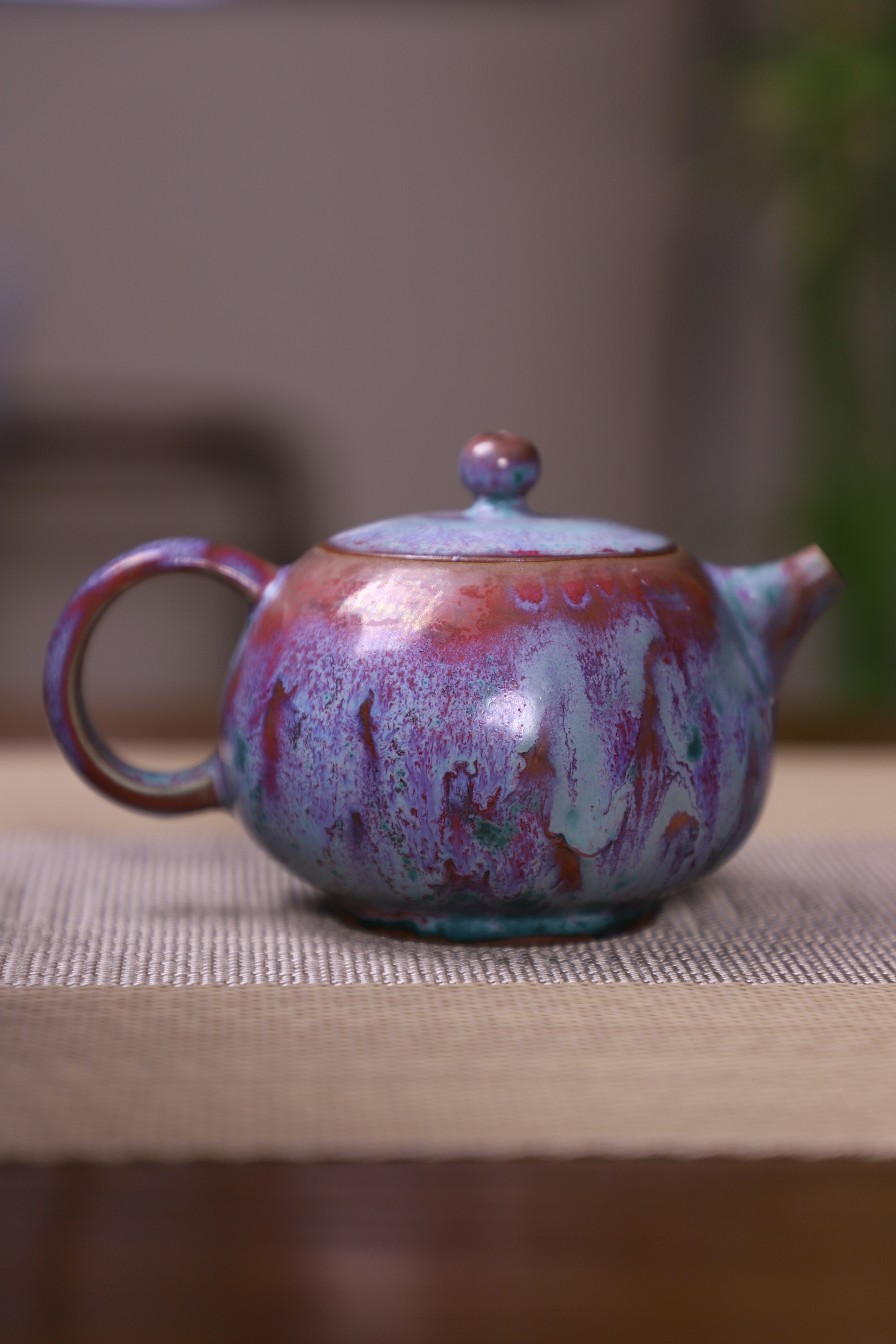 原矿石原产地钧瓷精品壶