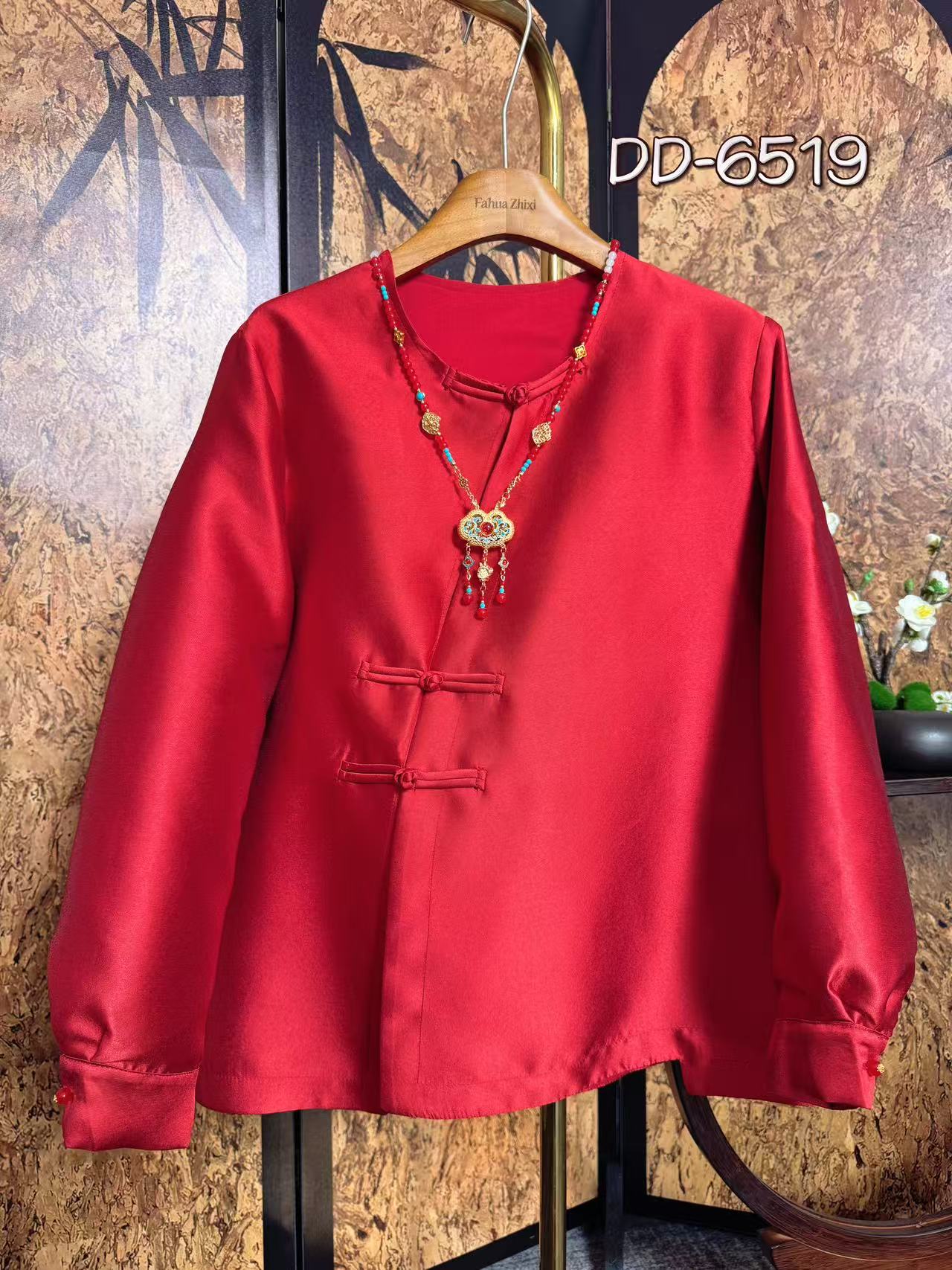 【 赤绡】圆领新中式常规款中国风宽松短款外套