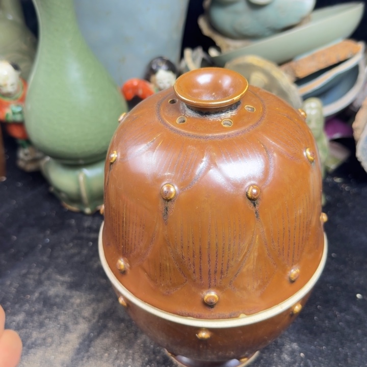 穿***空定窑酱定香熏炉全品