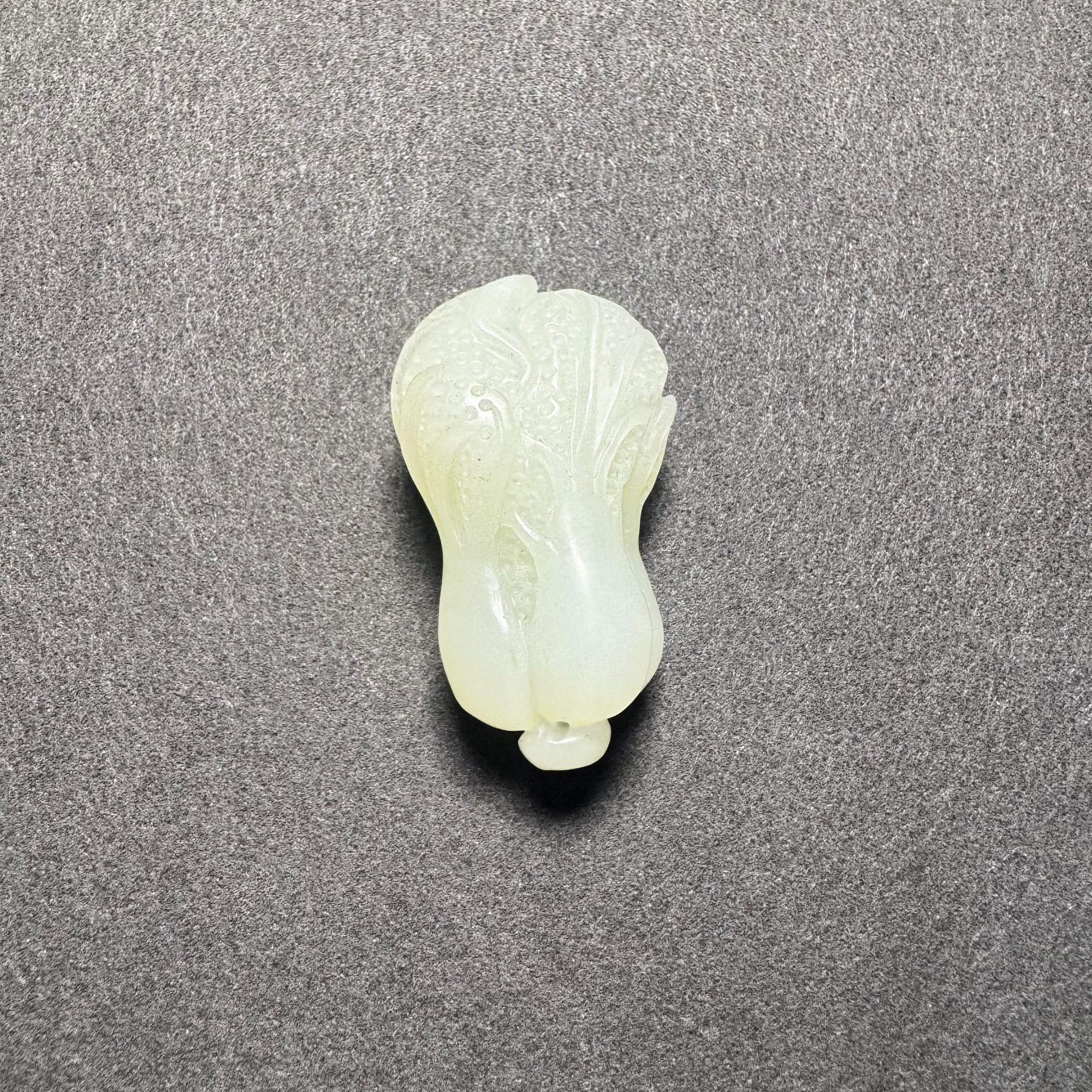 和田玉 玉白菜 挂坠白色精致百搭（多样性发货拍1发1）