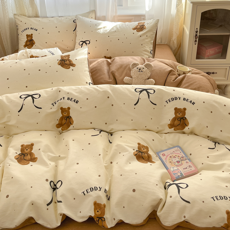 清仓！全棉纯棉四件套孤品四季用（10礼物熊）