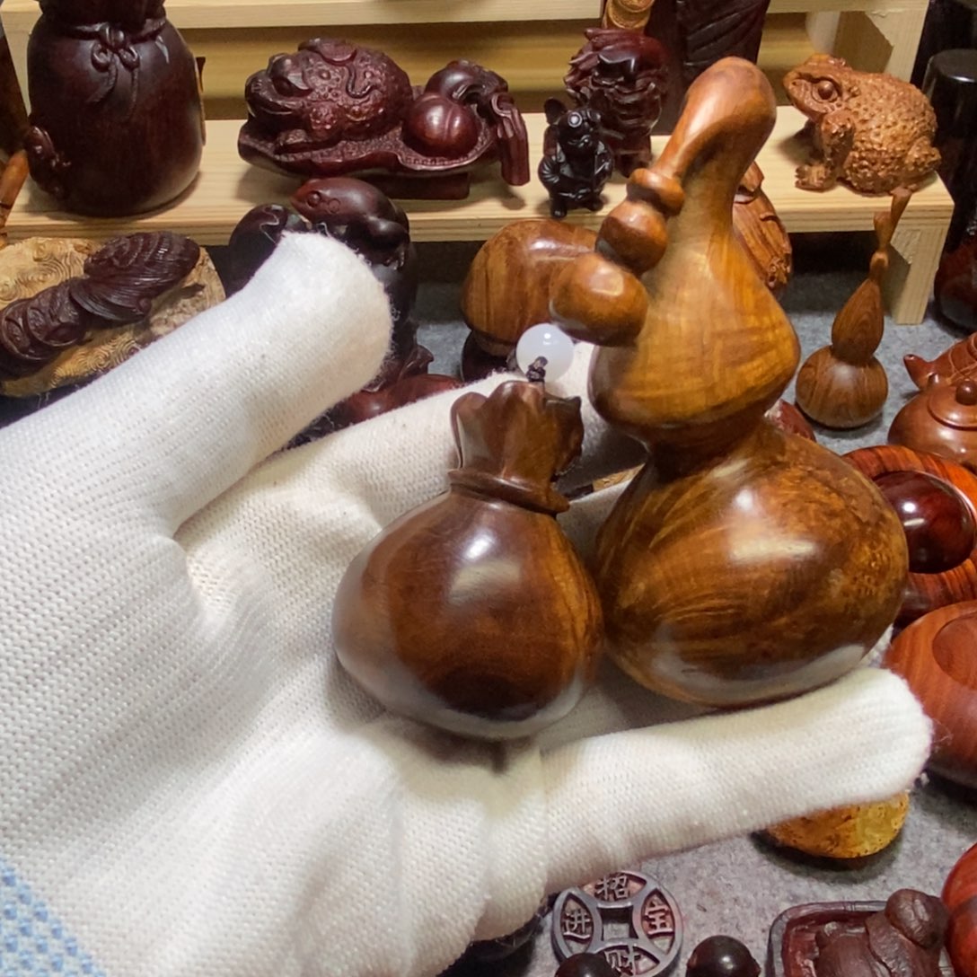 西***呀小叶紫檀手串/手链嘛梨疙瘩葫芦➕钱袋