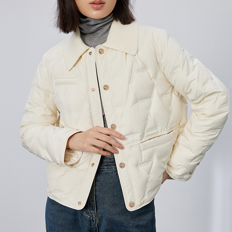 6639羽绒服轻薄款女新款短款高级感冬季女鸭绒加厚小个子平湖