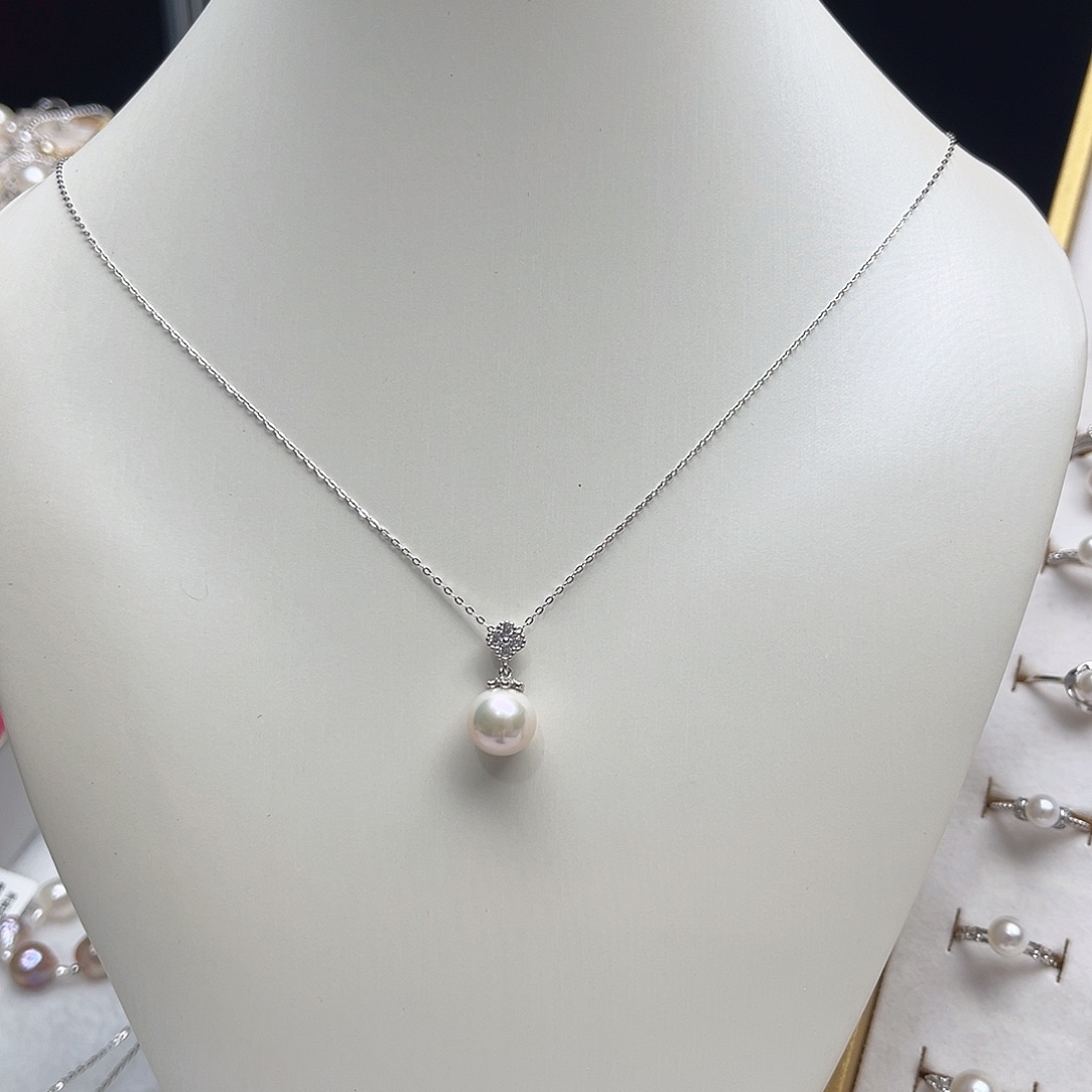 吊坠(赠链)银S925镶嵌淡水珍珠