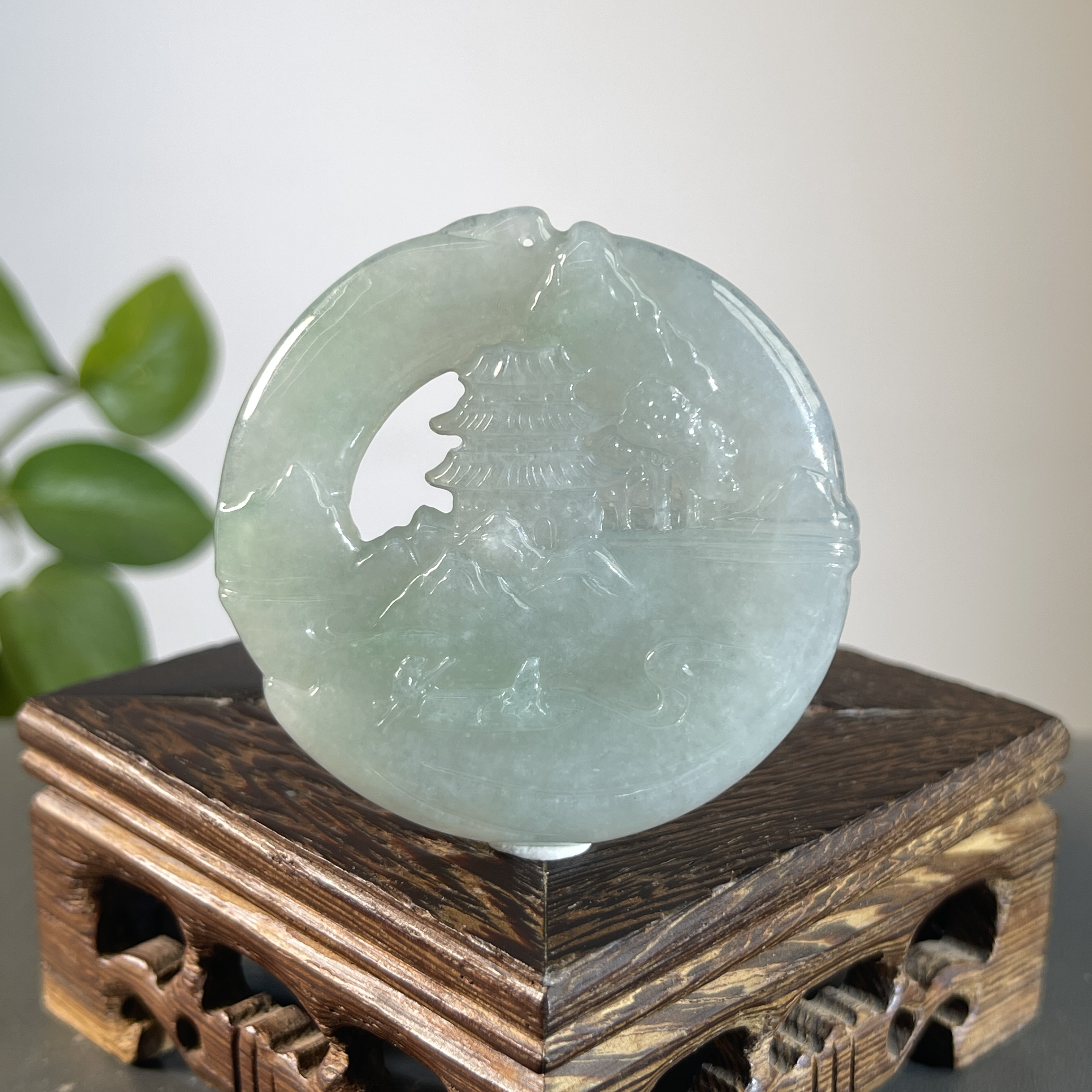 JSB28-86 天然翡翠缅甸A货 山水牌