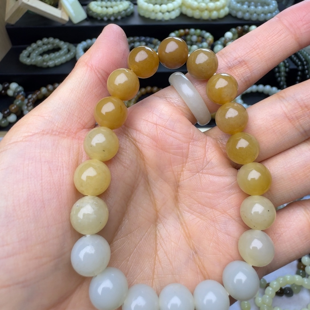 和田玉未镶嵌手链