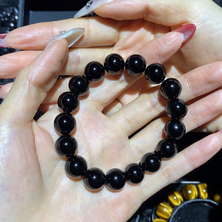 黑曜岩手链未镶嵌雾*～