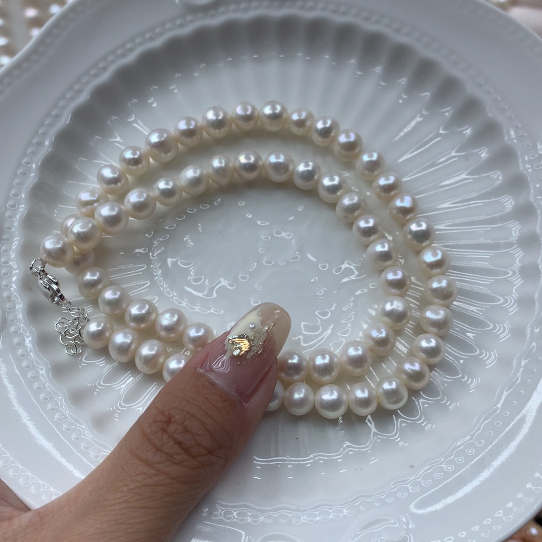 淡水珍珠6-7未镶嵌x20项链