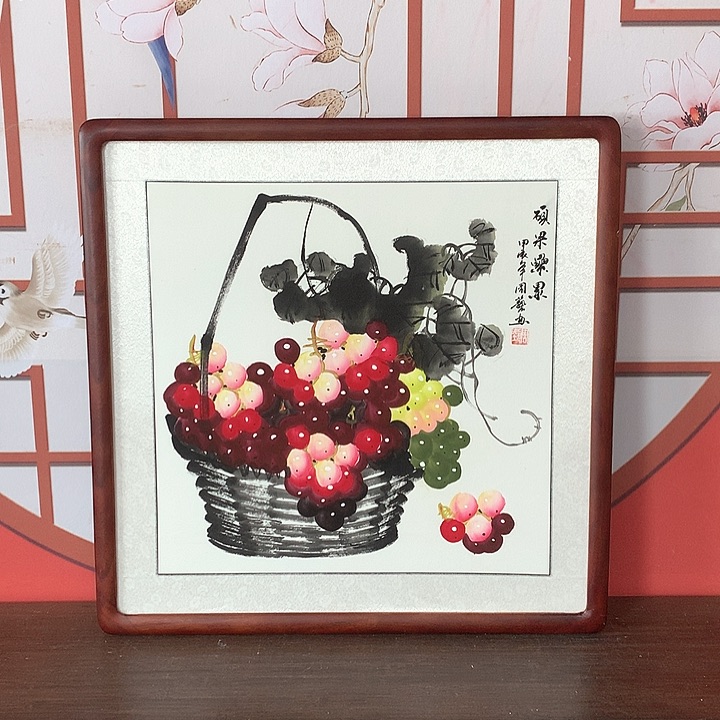 国画带框62✖️62手绘包邮