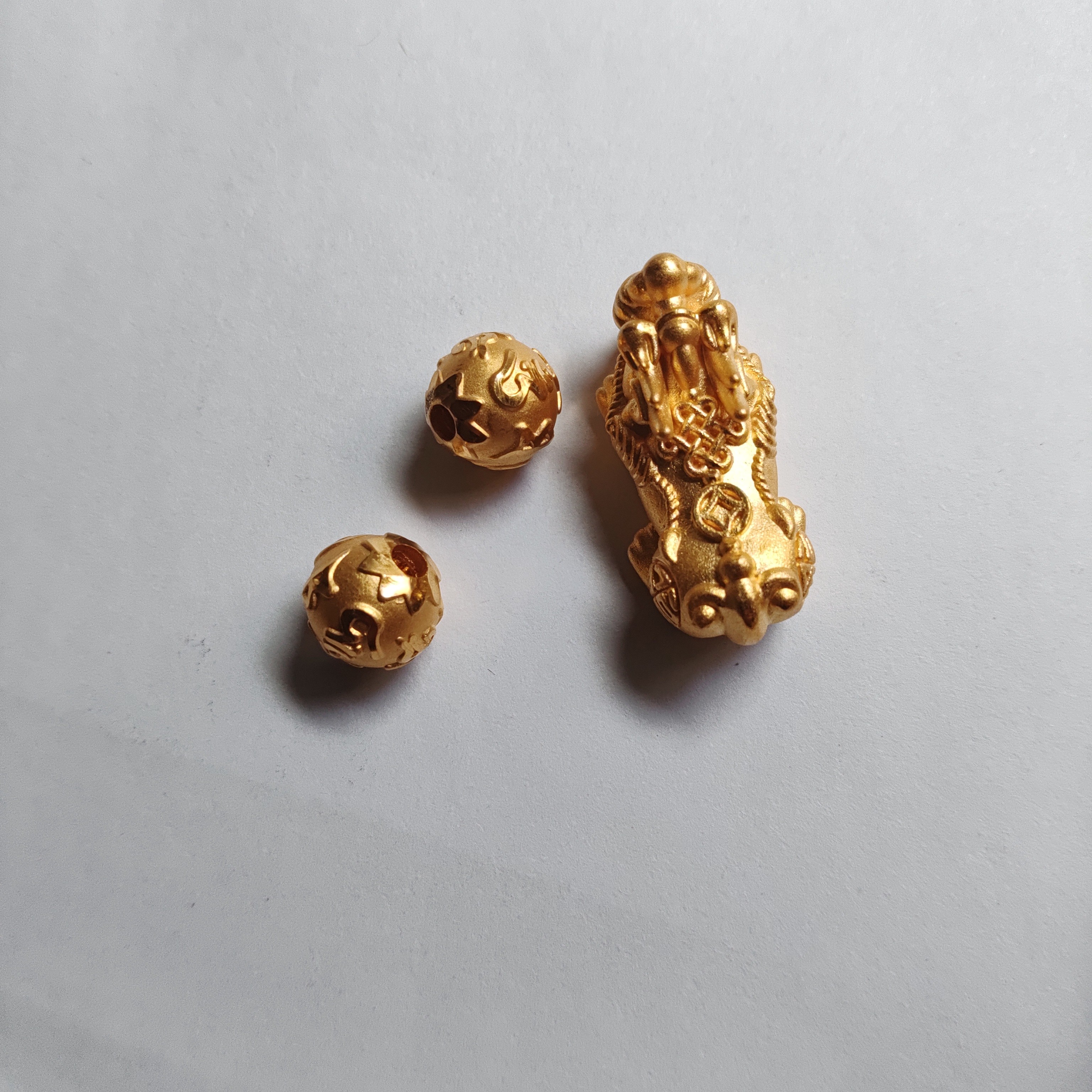 金元宝足金999貔貅珠子首饰